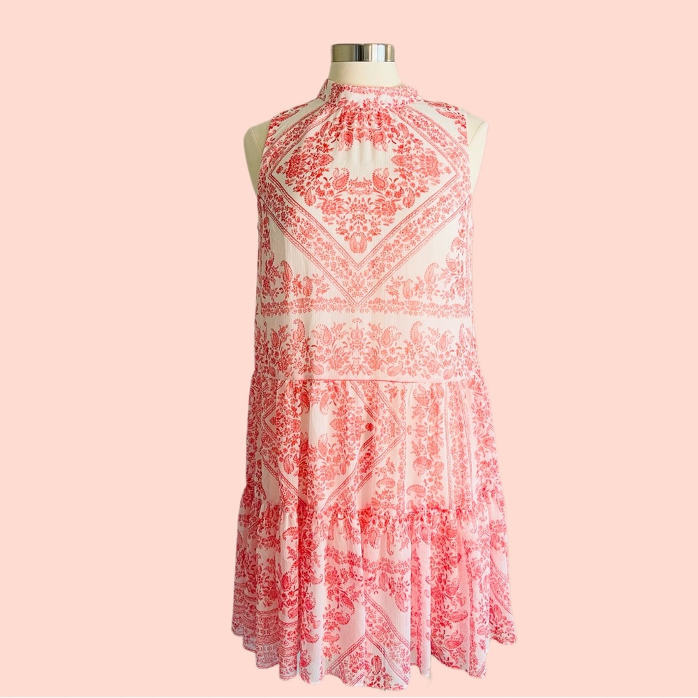 NWT Calvin Klein Floral Paisley Print Halter Dress Size 6